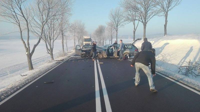 Groźny wypadek na trasie Giżycko-Ryn