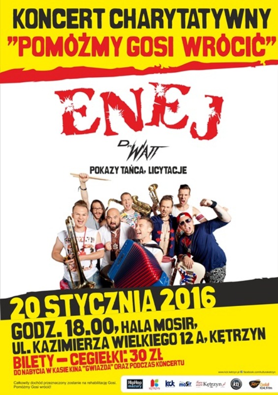 „Pomóżmy Gosi wrócić”- koncert charytatywny grupy Enej