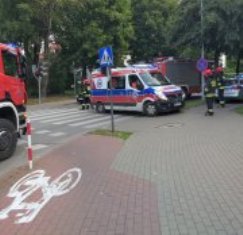 Potrącenie rowerzysty na skrzyżowaniu al. 1 Maja i Kościuszki