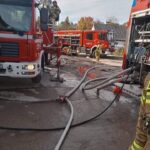 Pożar hali w Bystrym (1)