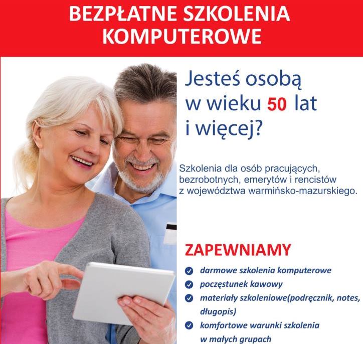 Klub Seniora Gminy Giżycko zaprasza na darmowe szkolenia komputerowe