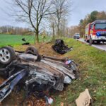 Śmiertelny wypadek na trasie Giżycko-Miłki. Nie żyje 47-letni kierowca alfa romeo (6)