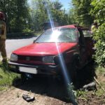 Wypadek w Gajewie. Motocyklista zderzył się z volkswagenem (3)