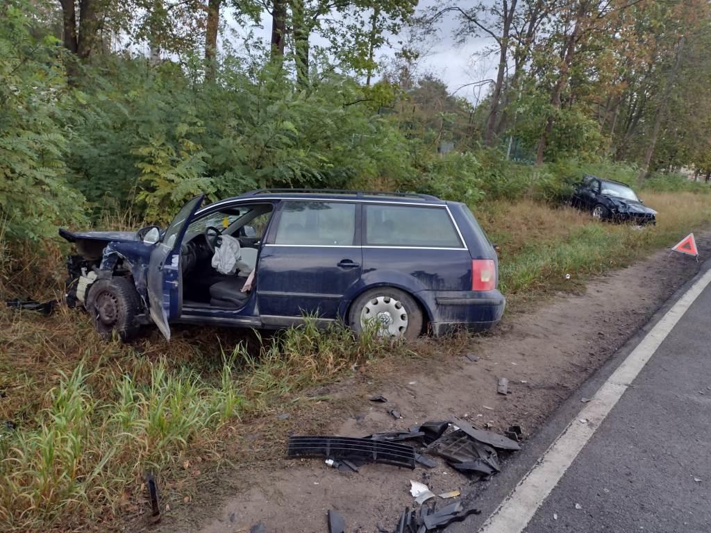 Zderzenie trzech pojazdów na ulicy Moniuszki (4)