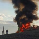 Strażacy gasili płonący ciągnik (3)