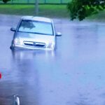 Woda zalała ulice i piwnice. Skutki wczorajszej ulewy w Giżycku (1)