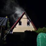 Pożar domku letniskowego w Gutach (2)