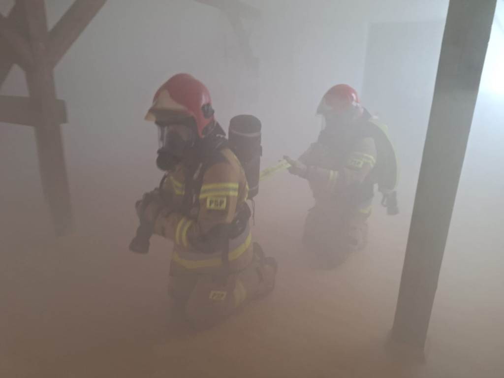 Ewakuacja w praktyce. Ćwiczenia służb w Starostwie Powiatowym w Giżycku