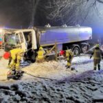 Wypadek samochodu ciężarowego w Konopkach Małych (2)