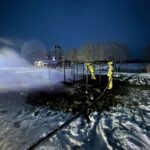 Jedna osoba poszkodowana w pożarze domków holenderskich w gminie Wydminy (2)