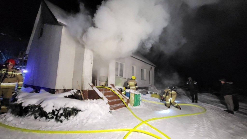 Nocny pożar w Konopkach Wielkich. Ogień wybuchł w kotłowni