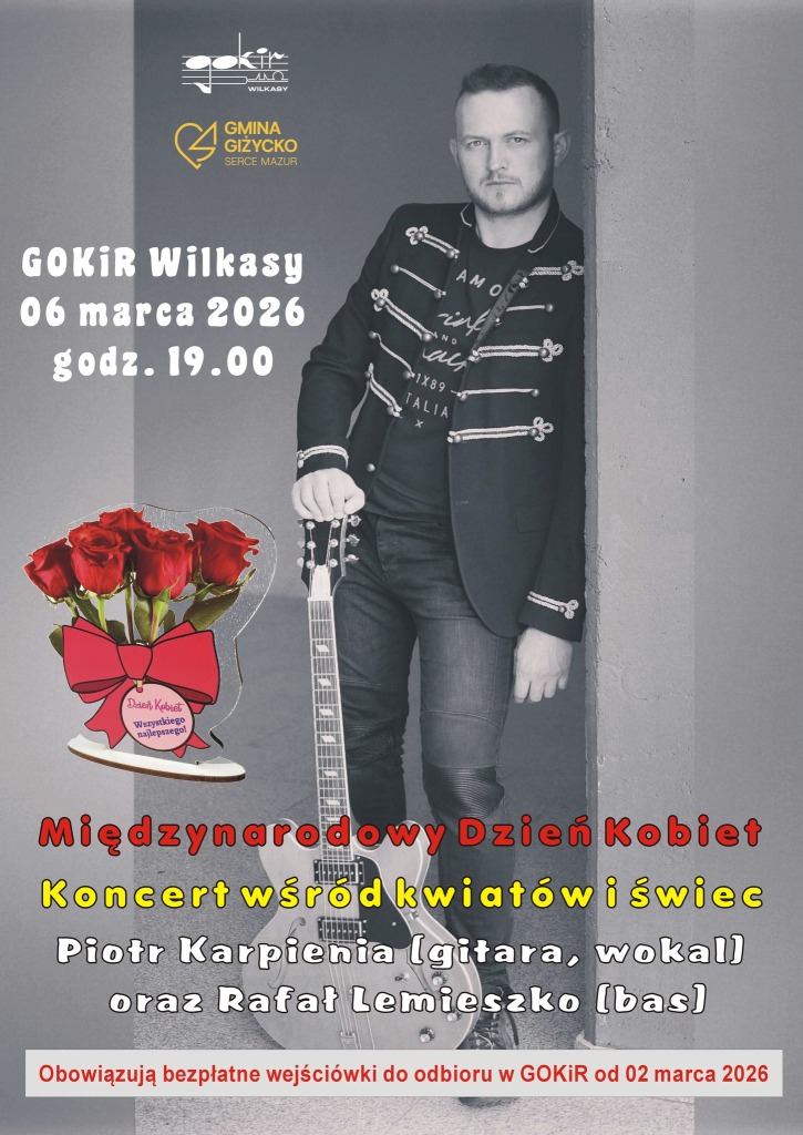 Dzień Kobiet w GOKiR Wilkasy. Koncert wśród kwiatów i świec