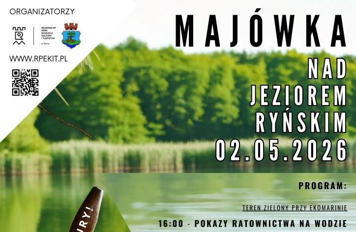 Majówka w Rynie. Pokazy ratownictwa i koncerty nad Jeziorem Ryńskim
