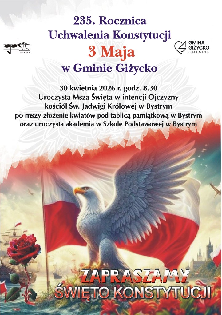 Obchody 235. rocznicy uchwalenia Konstytucji 3 Maja w Gminie Giżycko