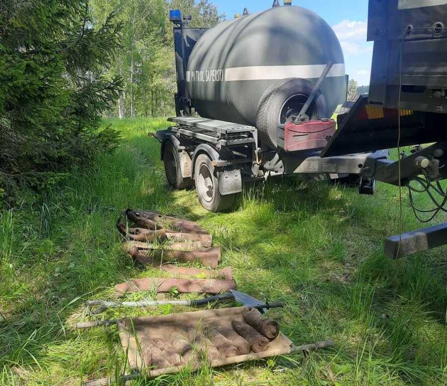 Niebezpieczne znaleziska w lesie i na budowie. Interweniowali saperzy z Giżycka