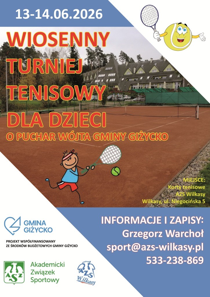 Młodzi tenisiści powalczą o Puchar Wójta Gminy Giżycko