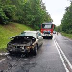 Pożar samochodu osobowego na DK63 1 (1)