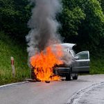 Pożar samochodu osobowego na DK63