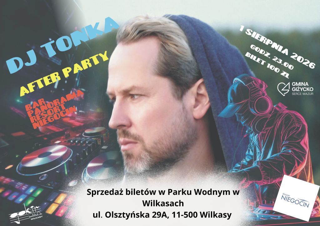 DJ Tonka wystąpi w Wilkasach. Legenda europejskiej sceny klubowej zagra nad Niegocinem