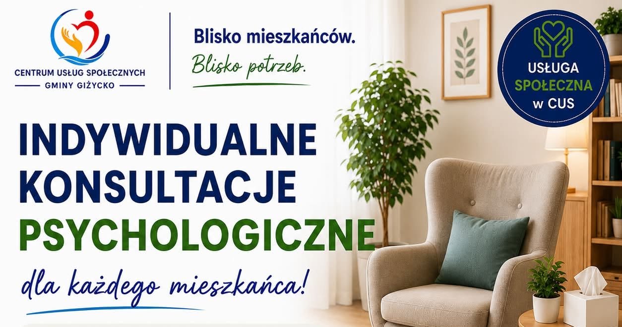 Bezpłatne konsultacje psychologiczne dla mieszkańców Gminy Giżycko