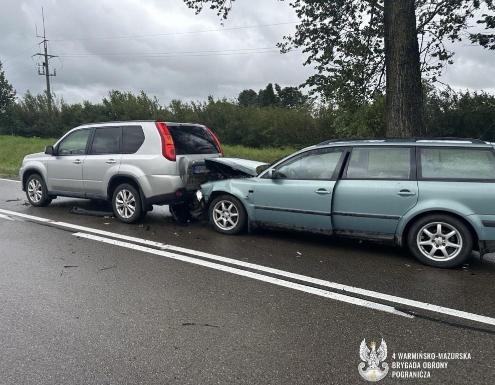 Giżyccy żołnierze ruszyli z pomocą uczestnikom kolizji