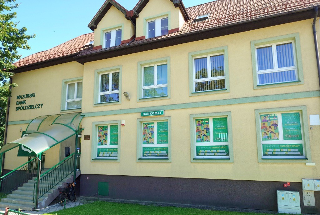 Mazurski Bank Spółdzielczy w Giżycku także w Rynie. Oddział z wieloletnią historią