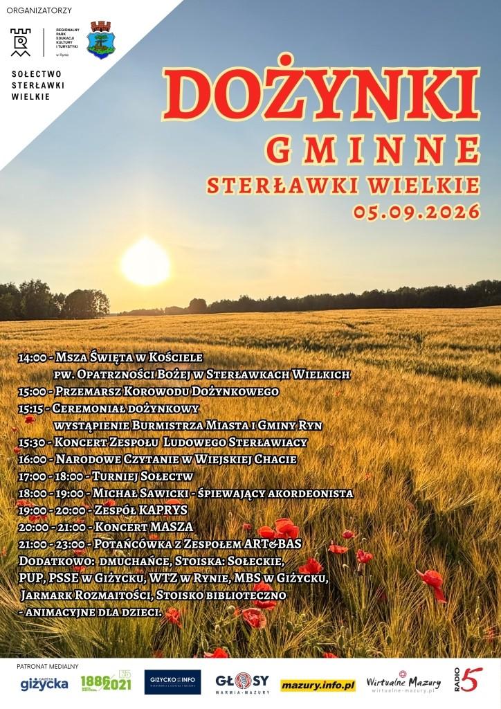 Dożynki Gminne w Sterławkach Wielkich. Święto plonów już 5 września